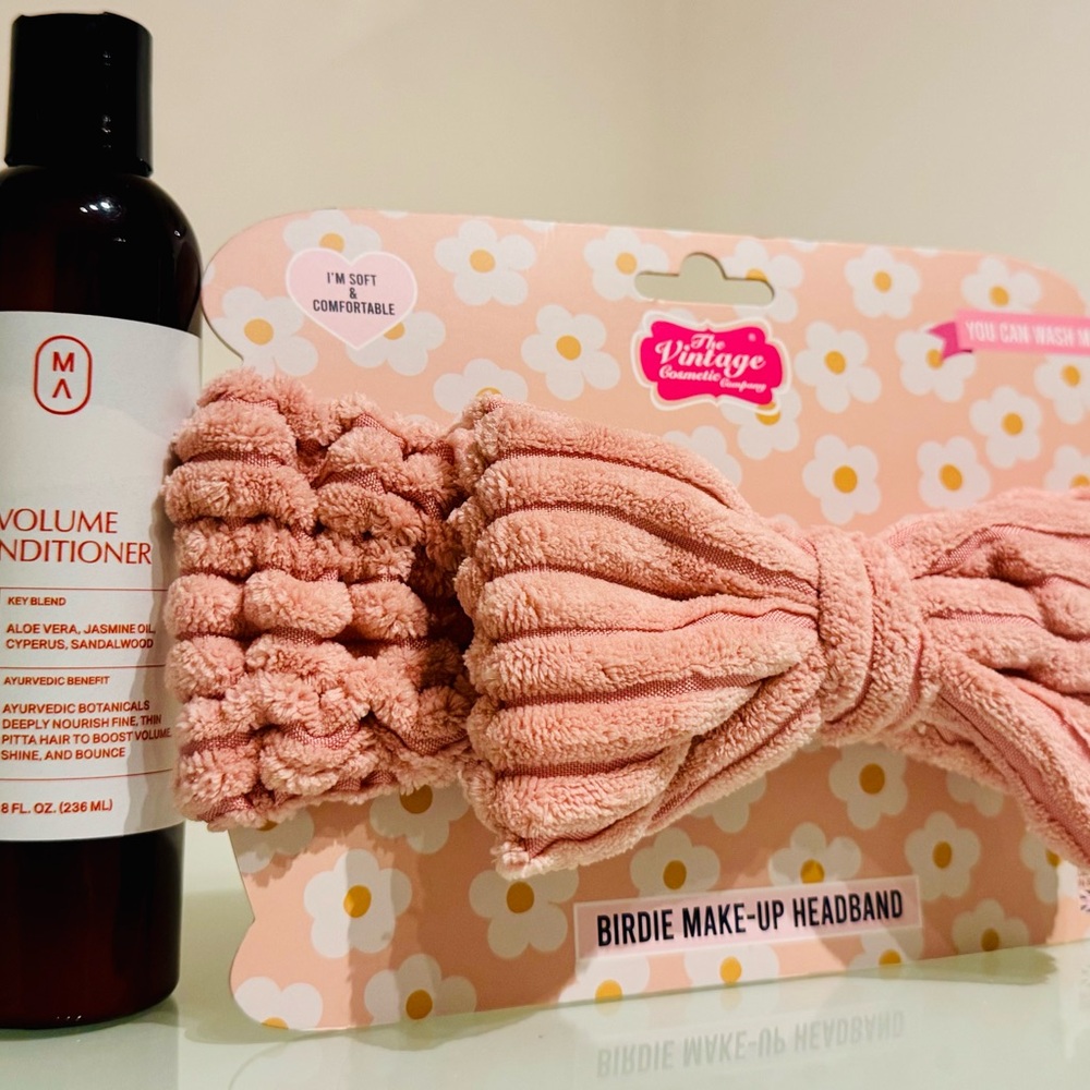 Pink Vintage Headband & All-natural Ayurvedic Conditioner Set!